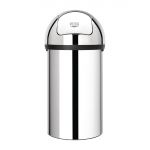 Brabantia Stainless Steel Push Top Bullet Bin Silver 60Ltr