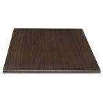 Bolero Pre-drilled Square Tabletops Dark Brown