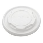 Vegware Compostable Hot Food Pot Flat Lids 170ml / 6oz and 230ml / 8oz (Pack of 1000)
