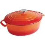 Vogue Orange Oval Casserole Dish 5Ltr