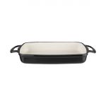 Vogue Black Rectangular Cast Iron Dish 1.8Ltr