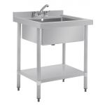 Vogue Stainless Steel Midi Pot Wash Sink with Undershelf