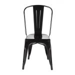 Bolero Bistro Steel?Side Chairs Black (Pack of 4)