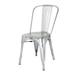 Bolero Bistro Galvanised Steel Side Chairs (4 Pack)