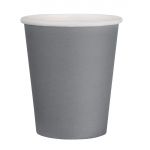 Fiesta Recyclable Coffee Cups Single Wall Charcoal 225ml / 8oz (Pack of 1000)