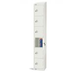 Elite Six Door 450mm Deep Lockers White