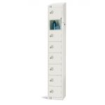 Elite Eight Door 450mm Deep Lockers White