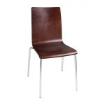 Bolero Square Back Side Chair Dark Chocolate Finish (4 Pack)