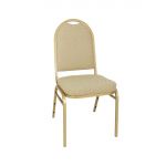 Bolero Steel Banquet Chairs with Neutral Cloth (4 pack)