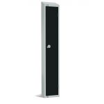 Elite Single Door 300mm Deep Lockers Black