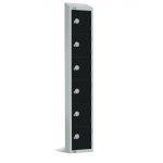 Elite Six Door 300mm Deep Lockers Black