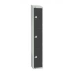 Elite Three Door 300mm Deep Lockers Graphite Grey