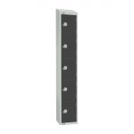 Elite Five Door 300mm Deep Lockers Graphite Grey