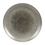 Churchill Studio Prints Raku Round Coupe Plates Quartz Black 288mm (Pack of 12)