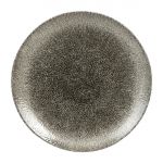 Churchill Studio Prints Raku Round Coupe Plates Quartz Black 260mm (Pack of 12)