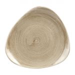 Churchill Stonecast Patina Antique Triangle Plates  Taupe 190mm (Pack of 12)