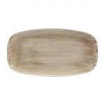 Churchill Stonecast Patina Antique Rectangular Plates Taupe 355mm (6 Pack)