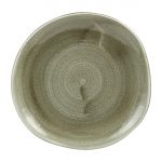 Churchill Stonecast Patina Antique Organic Round Plates Green 186mm (12 Pack)