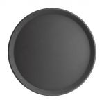 Olympia Kristallon Fibreglass Round Non-Slip Tray Black