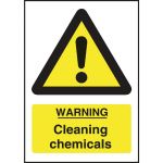 Warning Cleaning Chemicals Sign