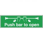 Vogue Push Bar To Open Sign