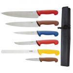 Hygiplas Colour Coded 6-Piece Chef Knife Set with Wallet