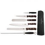 Victorinox 6-Piece Rosewood Knife Set with 20cm Chef Knife with Wallet