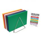 Hygiplas Thick High Density Chopping Board Set 455x305x24mm (6 Pack)