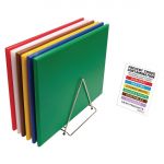 Hygiplas Thick High Density Chopping Board Set Large 600x450x24mm (6 Pack)