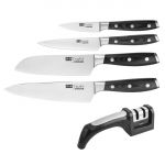 Vogue Tsuki 4-Piece Knife Set & Sharpener