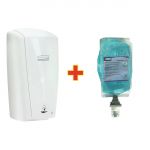 Rubbermaid AutoFoam Dispenser and 4 Perfumed Foam Hand Soaps 1.1Ltr (Pack of 4)