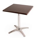 Special Offer Bolero Square Dark Brown Table Top and Base Combo