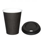 Special Offer Fiesta Recyclable Black 225ml Hot Cups and Black Lids (Pack of 1000)