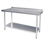 Vogue Stainless Steel Table with Upstand 600(D)mm