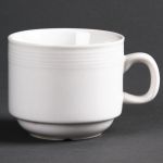 Olympia Linear Stacking Tea Cups 200ml 7oz (12 Pack)