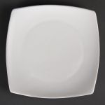 Olympia Whiteware Rounded Square Plates 185mm (12 Pack)