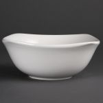 Olympia Whiteware Rounded Square Bowls 220mm (12 Pack)