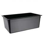 Vogue Polycarbonate 1/1 Gastronorm Container 200mm Black