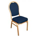 Bolero Arched Back Banquet Chairs Blue & Gold (4 Pack)