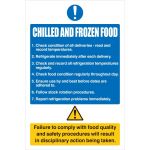 Vogue Chilled and Frozen Foods Sign