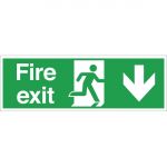 Fire Exit Sign Arrow Down