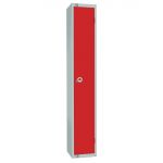 Elite Single Door 300mm Deep Lockers Red