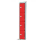 Elite Four Door 300mm Deep Lockers Red