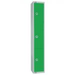 Elite Three Door 300mm Deep Lockers Green