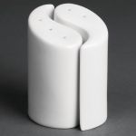 Olympia Whiteware Yin Yang Salt and Pepper Sets 95mm (12 pack)