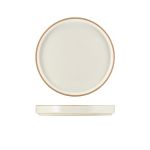 GenWare Kava White Stoneware Presentation Plate 20cm - Pack of 6