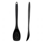 Black Silicone Slotted Spoon 30cm