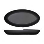 Black Copenhagen Oval Melamine Deep Dish 55 x 27.5 x 7.5cm