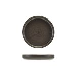 Terra Porcelain Black Low Presentation Plate 14cm - Pack of 12