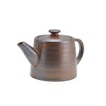 Terra Porcelain Rustic Copper Teapot 50cl/ 17.6oz - Pack of 6